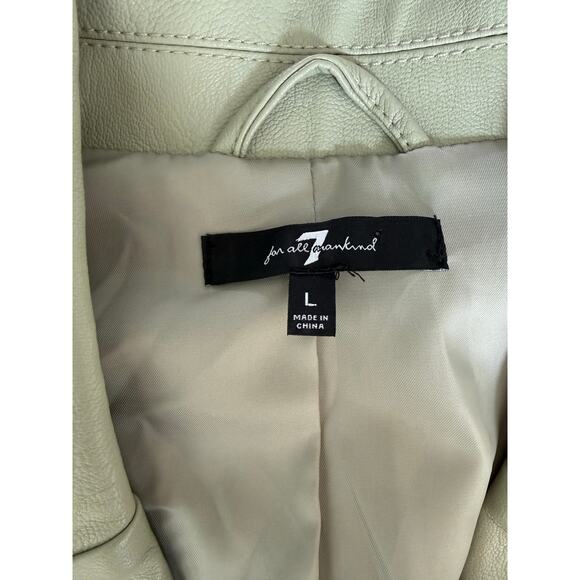 NWOT Revolve 7 For All Mankind Faux Leather Belted Romper Size Large - Picture 6 of 8